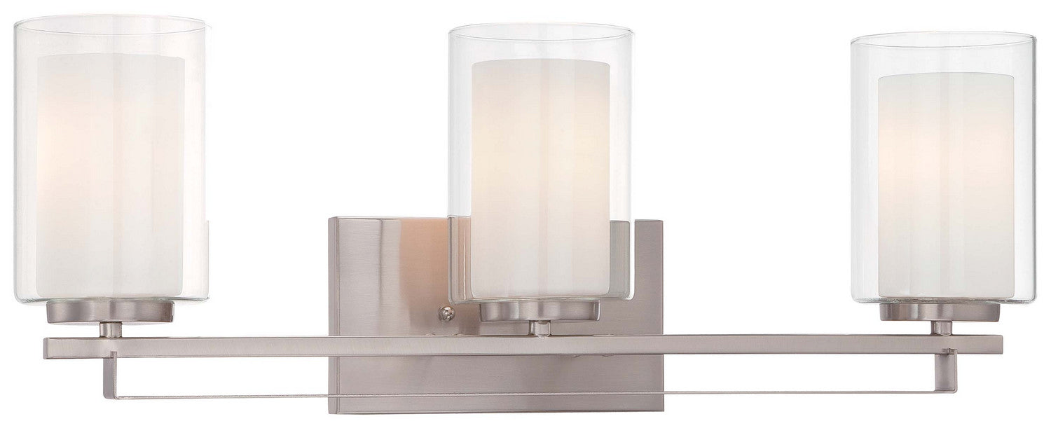 Minka-Lavery 6103-84 Three Light Bath Bar, Brushed Nickel