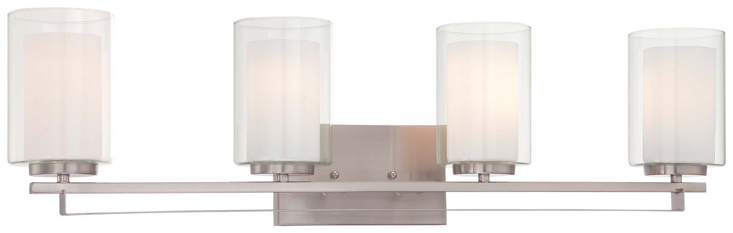 Minka-Lavery 6104-84 Four Light Bath Bar, Brushed Nickel