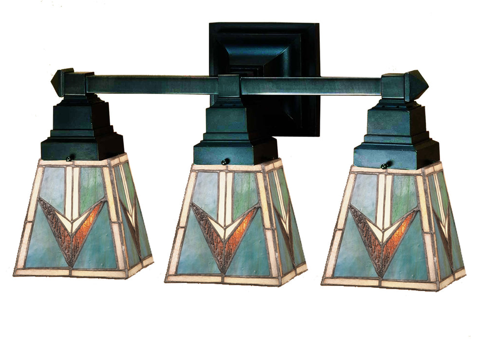 Meyda Tiffany 48042 Three Light Wall Sconce, Ebna Amber Beige