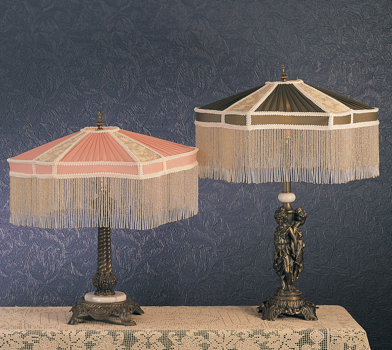 Meyda Tiffany 49469 One Light Table Lamp, Pink/Ivory