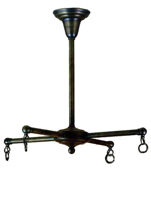 Meyda Tiffany 51760 Four Light Chandelier Hardware, Antique Brass