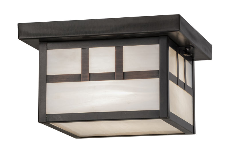 Meyda Tiffany 51890 One Light Flushmount, Craftsman Brown