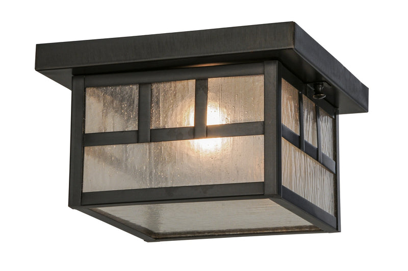 Meyda Tiffany 52662 One Light Flushmount, Craftsman Brown