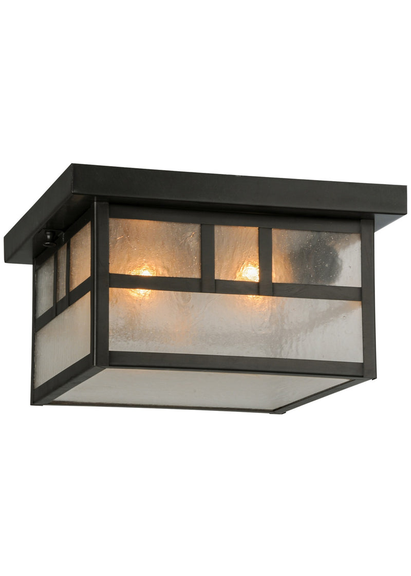 Meyda Tiffany 52694 Two Light Flushmount, Craftsman Brown