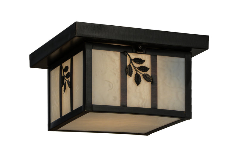 Meyda Tiffany 52812 One Light Flushmount, Craftsman Brown