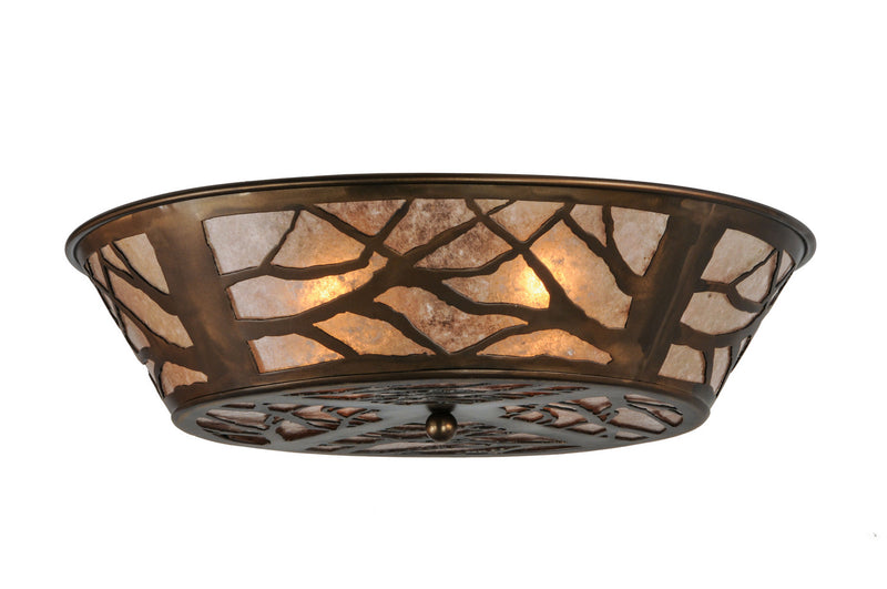 Meyda Tiffany 52883 Four Light Flushmount, Antique Copper