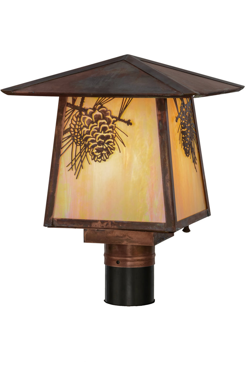 Meyda Tiffany 54862 One Light Post Mount, Vintage Copper