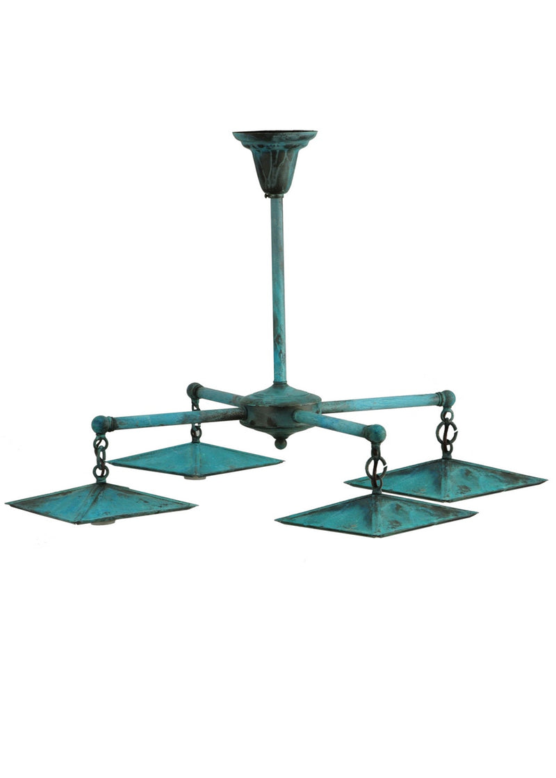 Meyda Tiffany 62743 Four Light Chandelier Hardware, Verdigris