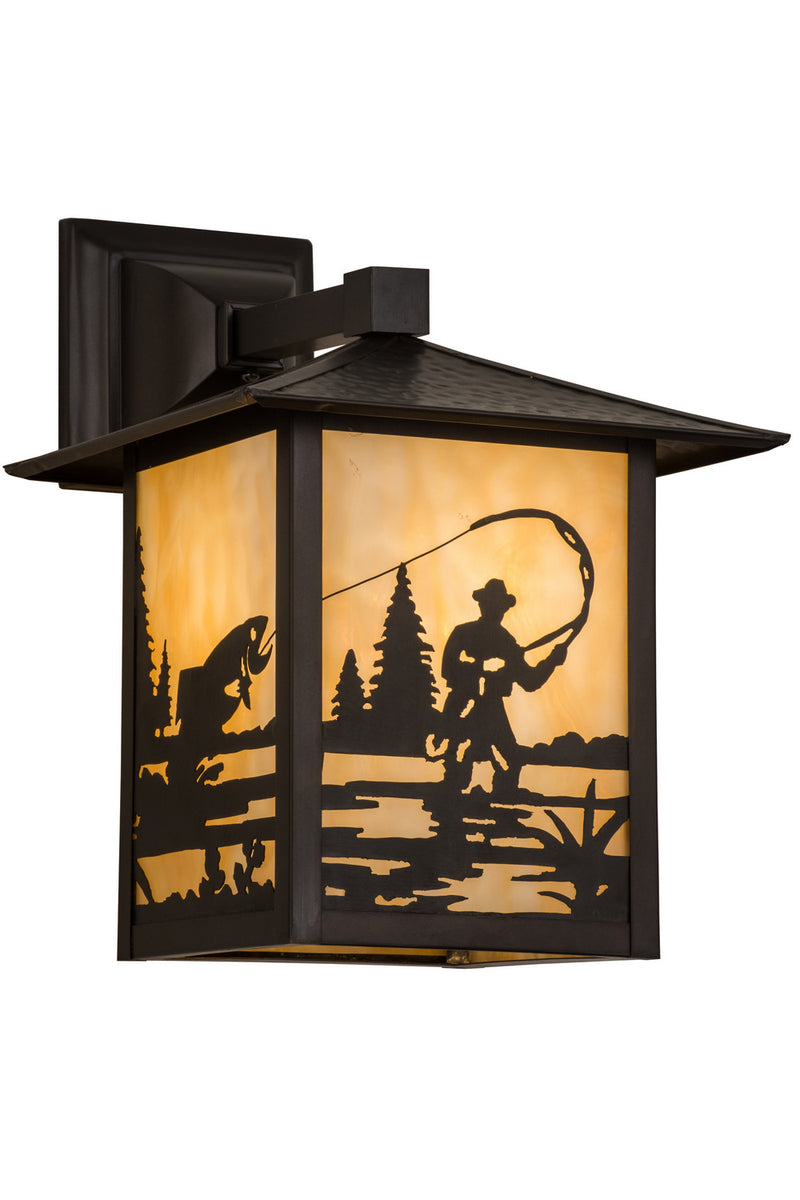 Meyda Tiffany 63713 One Light Wall Sconce, Craftsman Brown