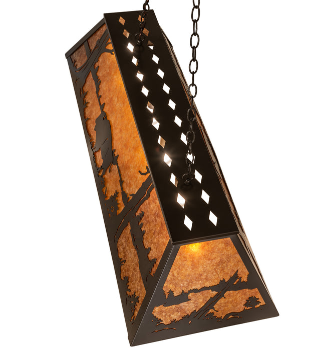 Meyda Tiffany 65416 Nine Light Oblong Pendant, Timeless Bronze