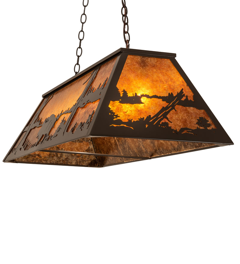 Meyda Tiffany 65416 Nine Light Oblong Pendant, Timeless Bronze