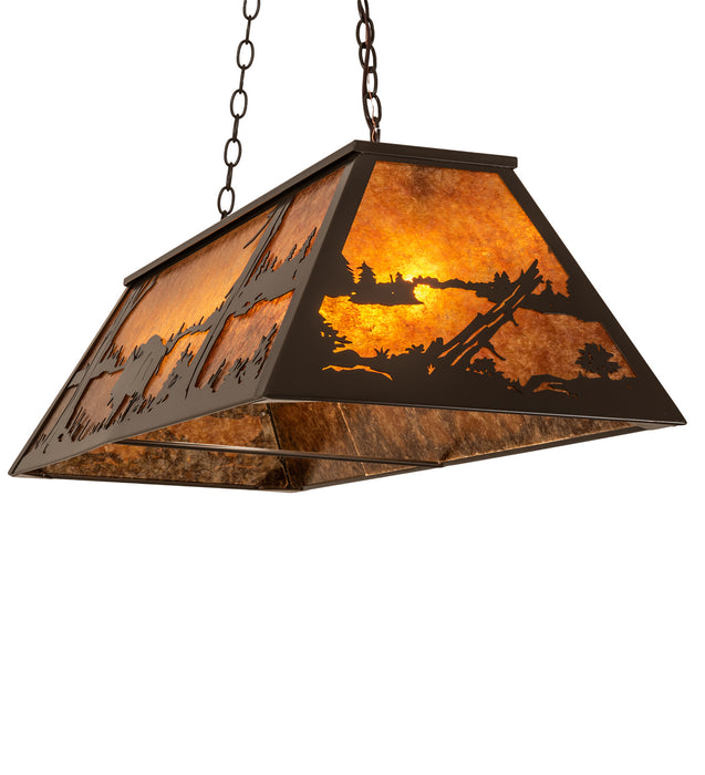 Meyda Tiffany 65416 Nine Light Oblong Pendant, Timeless Bronze