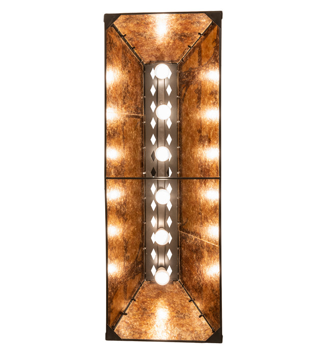 Meyda Tiffany 65416 Nine Light Oblong Pendant, Timeless Bronze