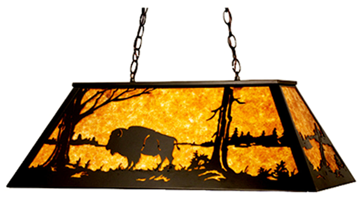 Meyda Tiffany 65416 Nine Light Oblong Pendant, Timeless Bronze