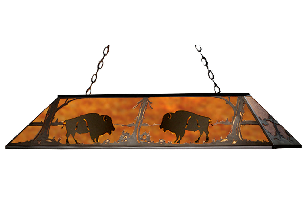 Meyda Tiffany 65417 Nine Light Oblong Pendant, Timeless Bronze