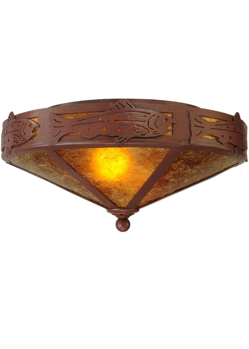 Meyda Tiffany 65736 Two Light Flushmount, Rust