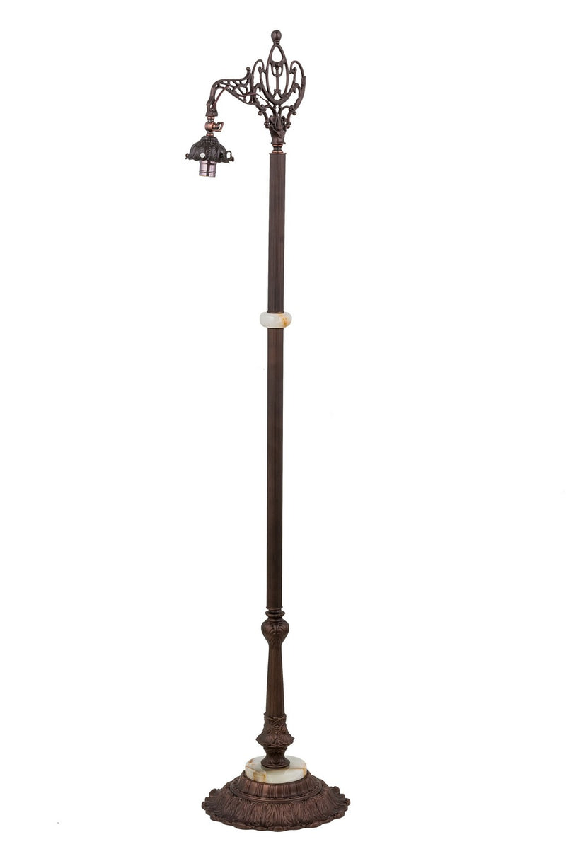 Meyda Tiffany 65840 One Light Bridge Arm Floor Lamp, Mahogany Bronze