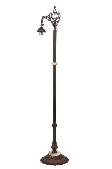 Meyda Tiffany 65840 One Light Bridge Arm Floor Lamp, Mahogany Bronze