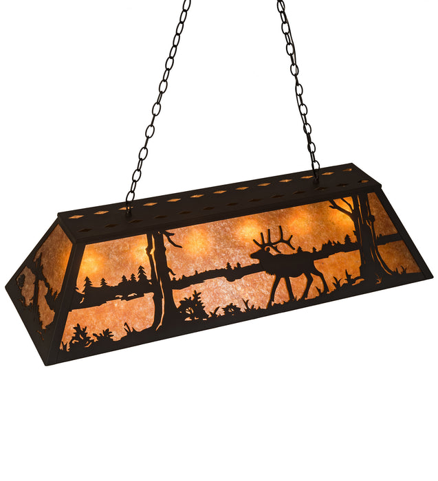 Meyda Tiffany 66092 Nine Light Oblong Pendant, Textured Black