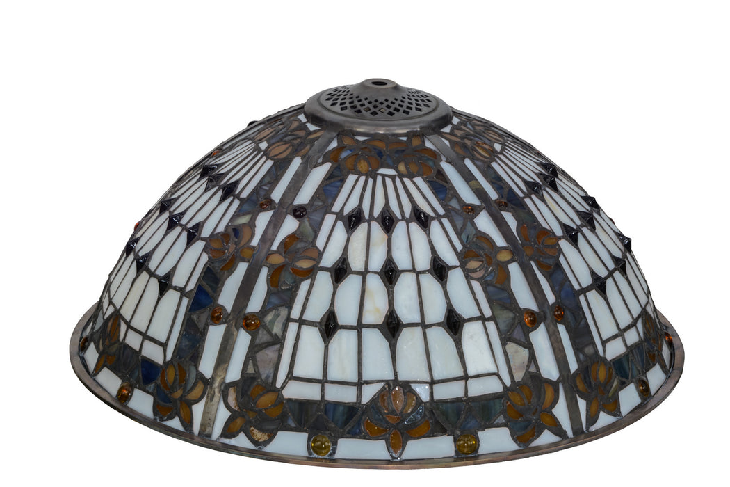 Meyda Tiffany 66377 Shade, Beige Ha Green/Blue Amber