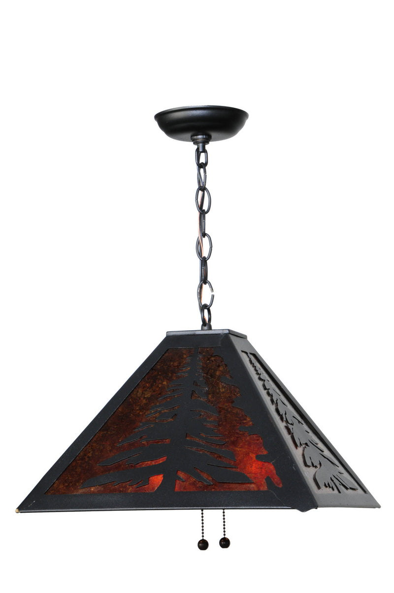 Meyda Tiffany 66895 Two Light Pendant, Textured Black