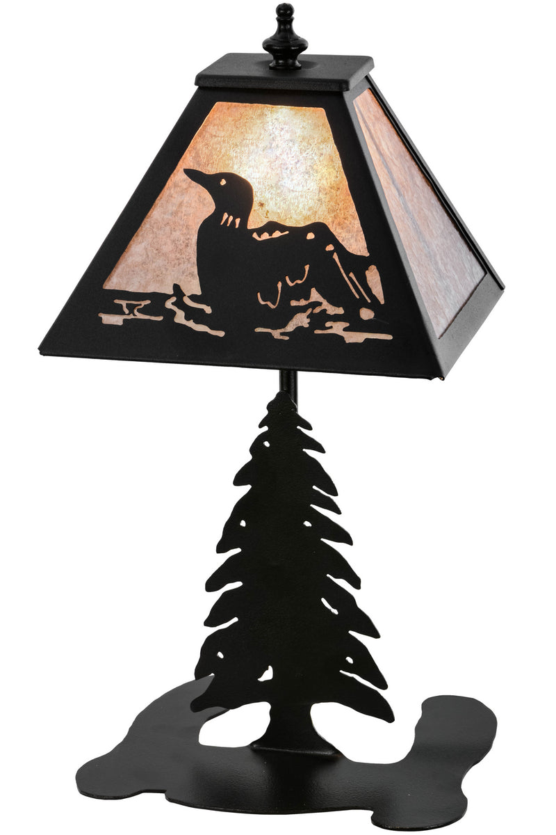 Meyda Tiffany 67222 One Light Accent Lamp, Black Metal