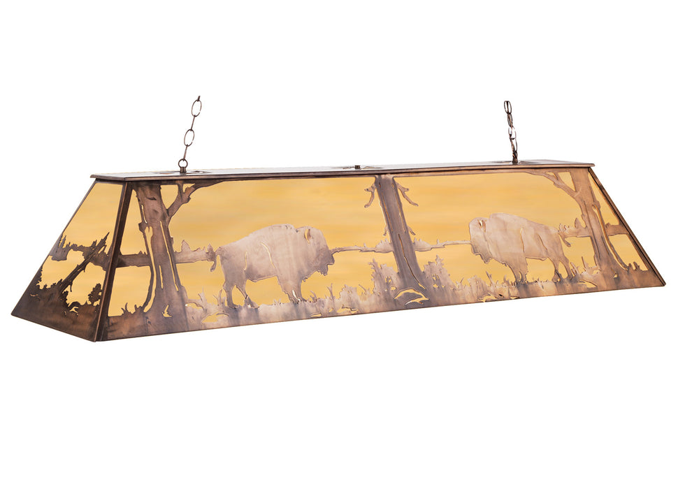 Meyda Tiffany 67749 Nine Light Oblong Pendant, Antique Copper