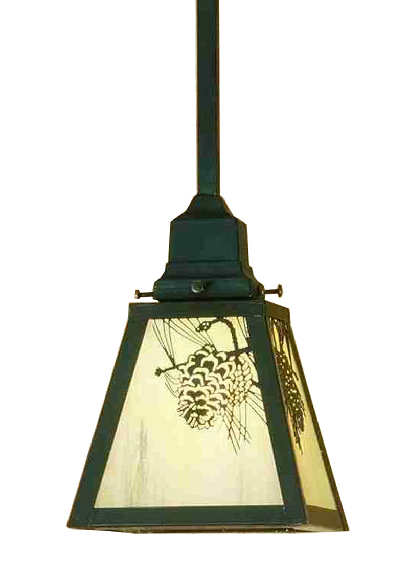 Meyda Tiffany 67879 One Light Mini Pendant, Craftsman Brown