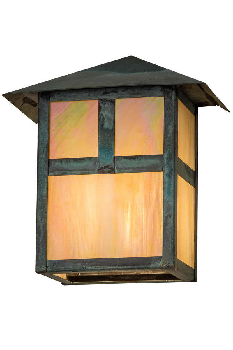 Meyda Tiffany 68076 One Light Wall Sconce, Craftsman Verde