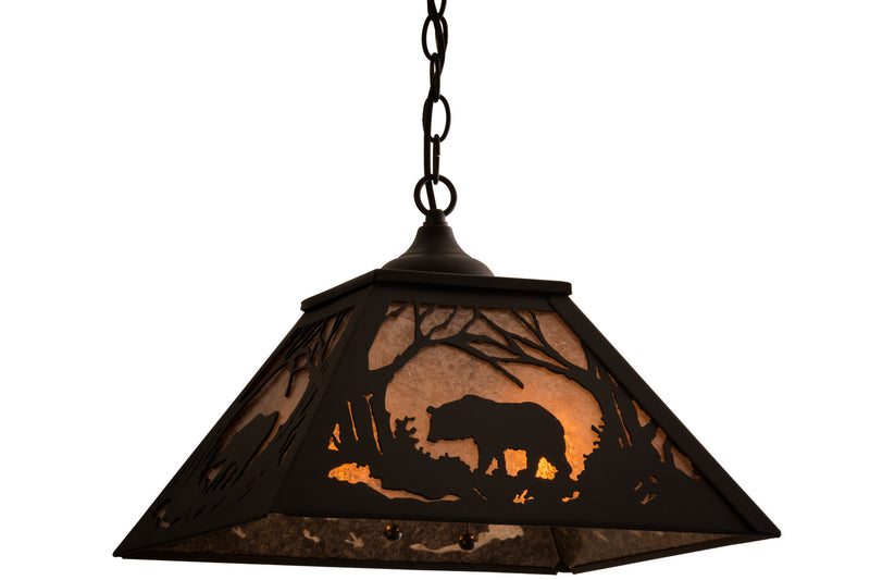 Meyda Tiffany 68108 Two Light Pendant, Textured Black
