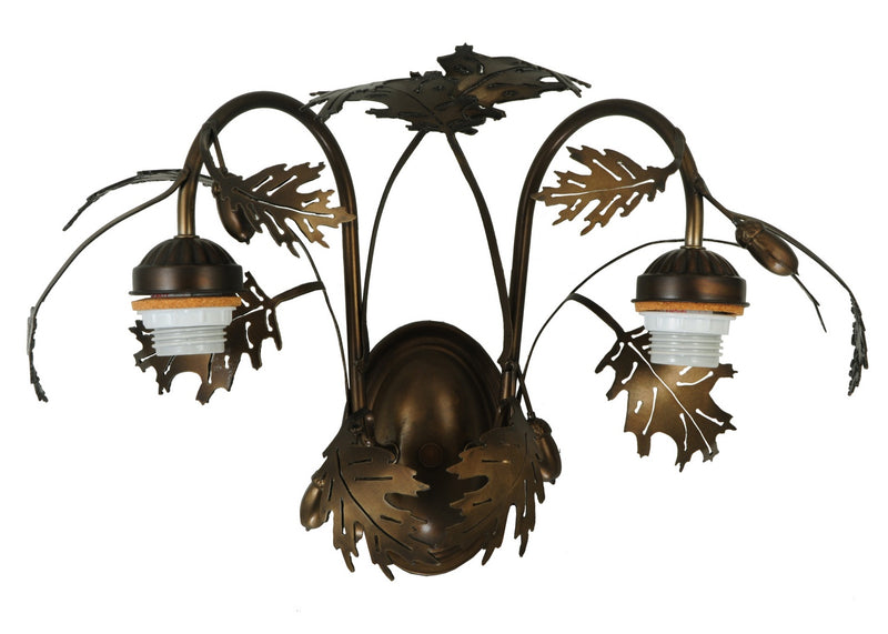 Meyda Tiffany 68931 Two Light Wall Sconce, Antique Copper