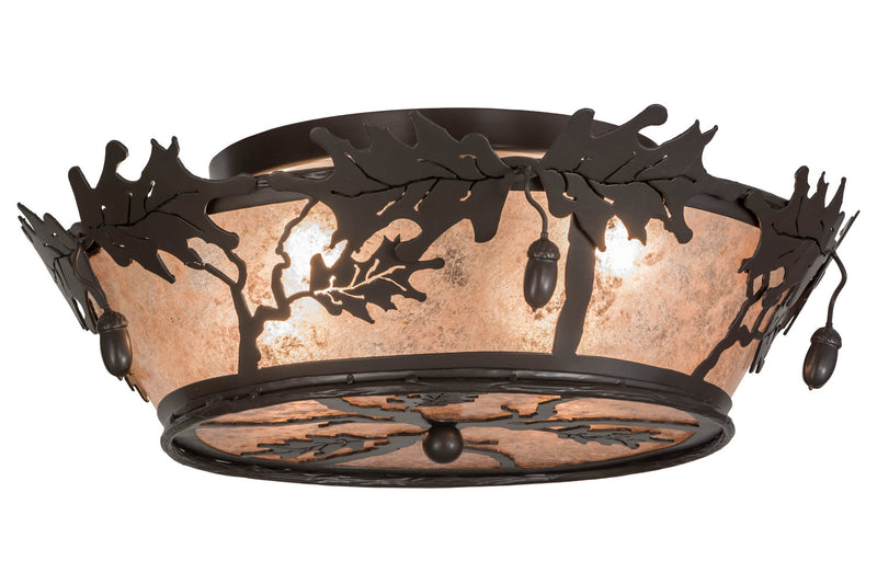 Meyda Tiffany 68932 Four Light Flushmount, Timeless Bronze