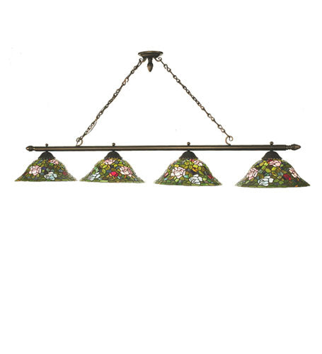 Meyda Tiffany 69269 Four Light Island Pendant, Mahogany Bronze