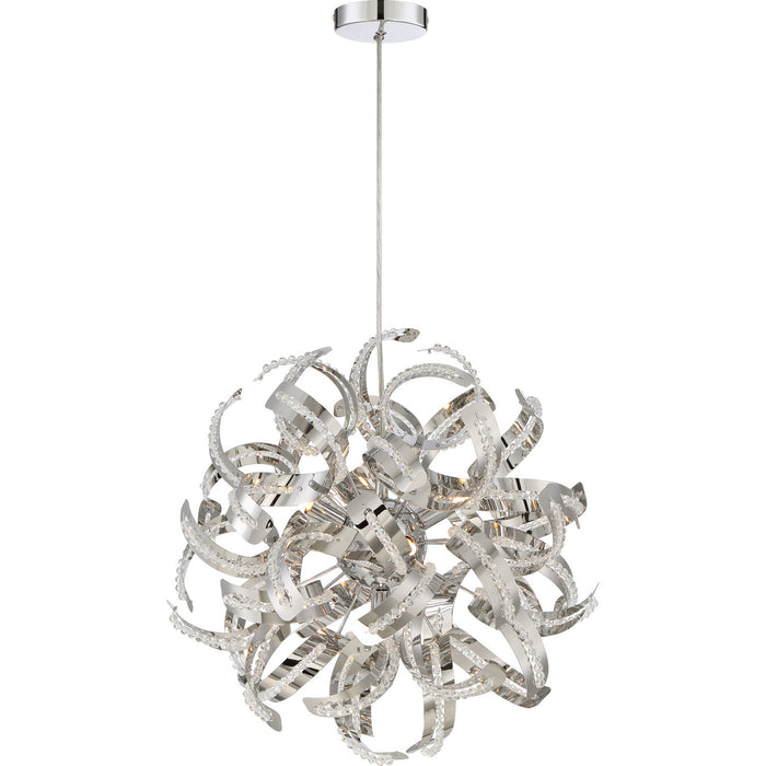 Quoizel RBN2817CRC Five Light Pendant, Crystal Chrome