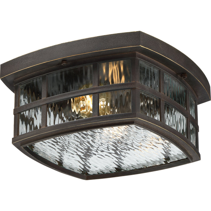 Quoizel SNN1612PN Two Light Outdoor Flush Mount, Palladian Bronze