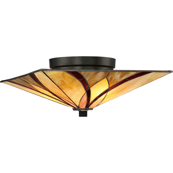 Quoizel TFAS1615VA Two Light Flush Mount, Valiant Bronze