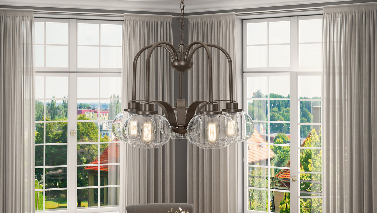 Quoizel TRG5105OZ Five Light Chandelier, Old Bronze