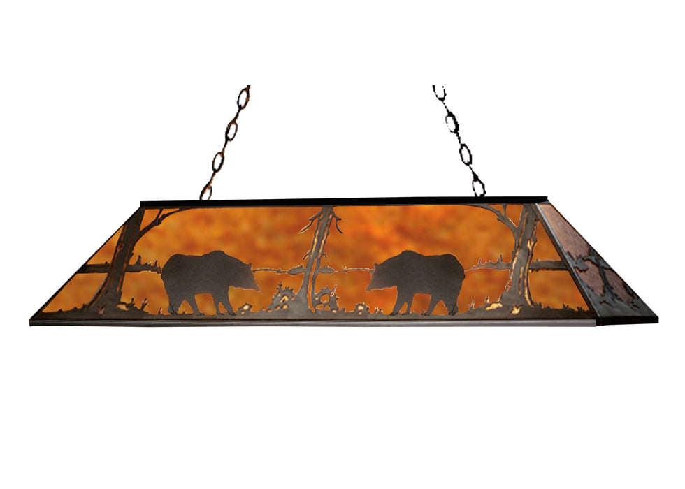 Meyda Tiffany 71348 Nine Light Oblong Pendant, Textured Black