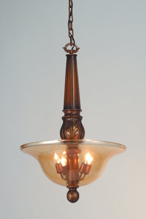 Meyda Tiffany 71465 Four Light Pendant, Portsmouth Cherry
