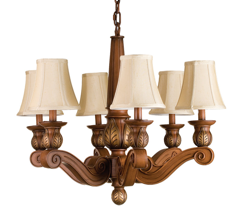 Meyda Tiffany 71471 Six Light Chandelier, Portsmouth Cherry
