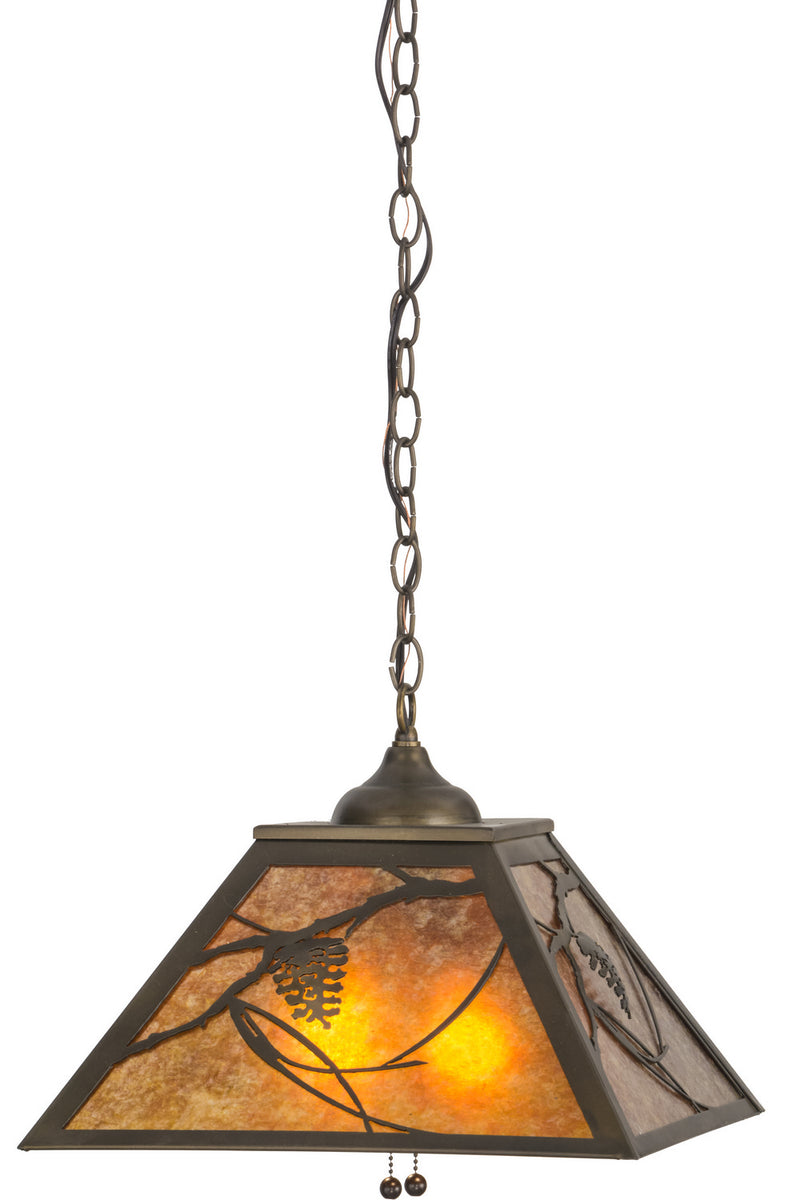 Meyda Tiffany 73489 Two Light Pendant, Antique Copper