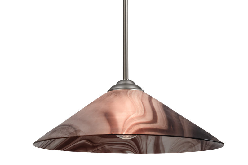 Meyda Tiffany 74580 One Light Pendant, Brushed Nickel