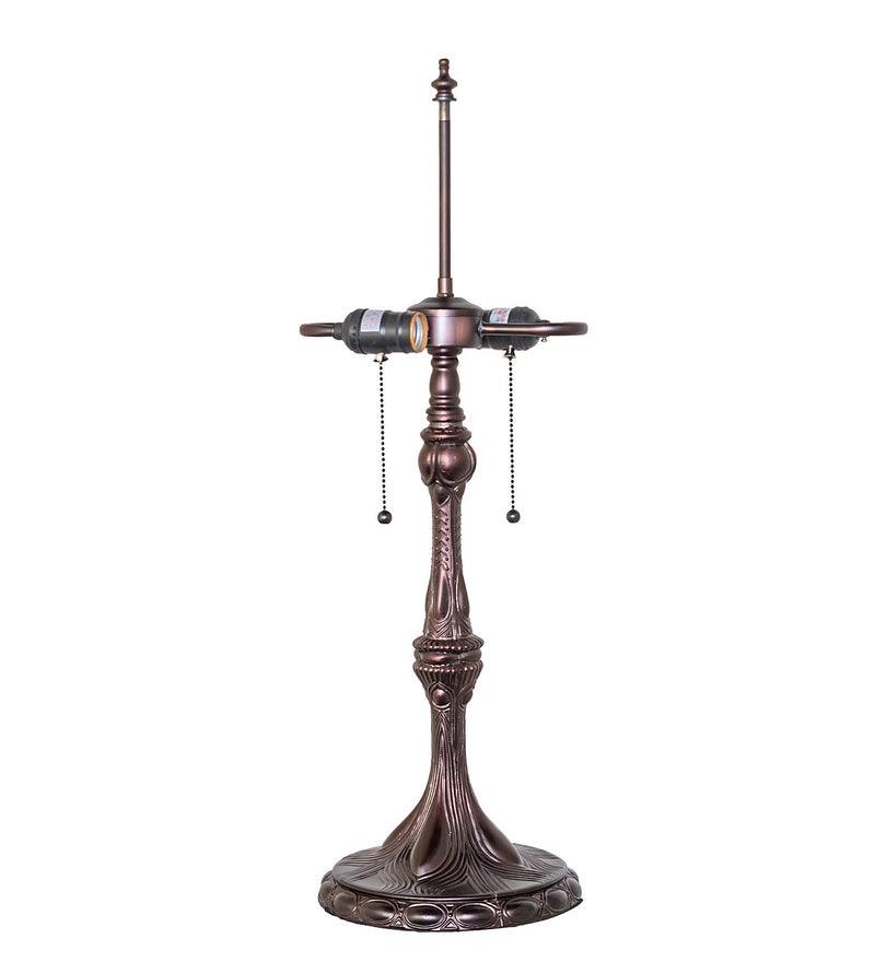 Meyda Tiffany 79790 Two Light Table Base, Mahogany Bronze
