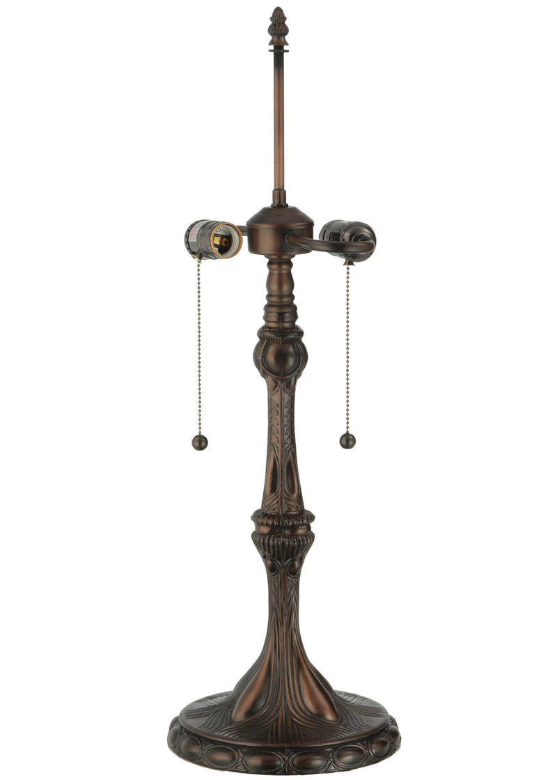 Meyda Tiffany 79790 Two Light Table Base, Mahogany Bronze