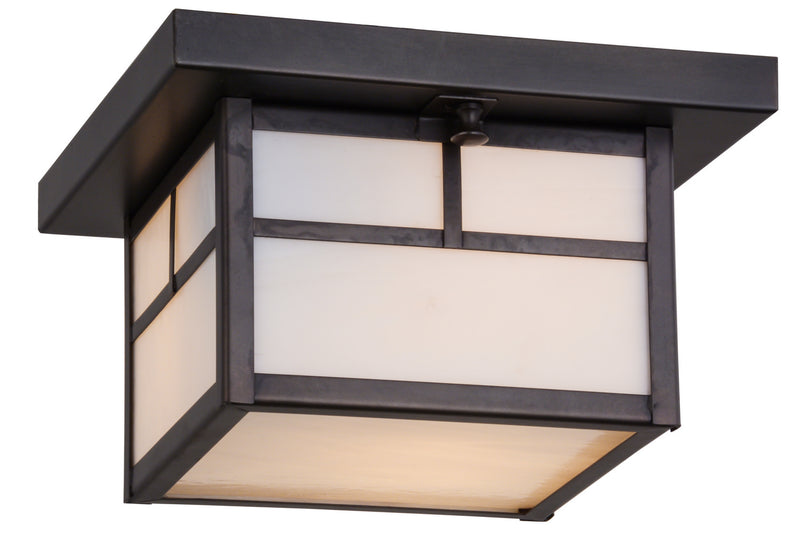 Meyda Tiffany 87226 One Light Flushmount, Craftsman Brown