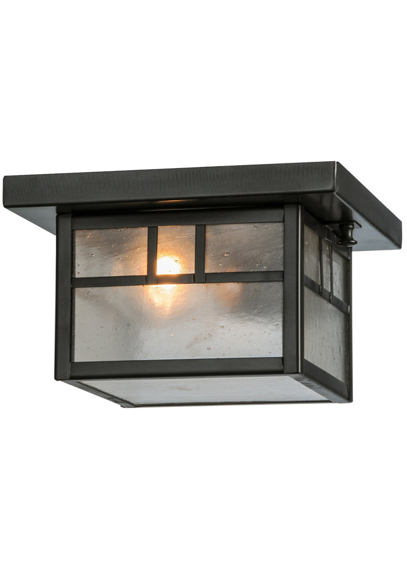Meyda Tiffany 87268 One Light Flushmount, Craftsman Brown