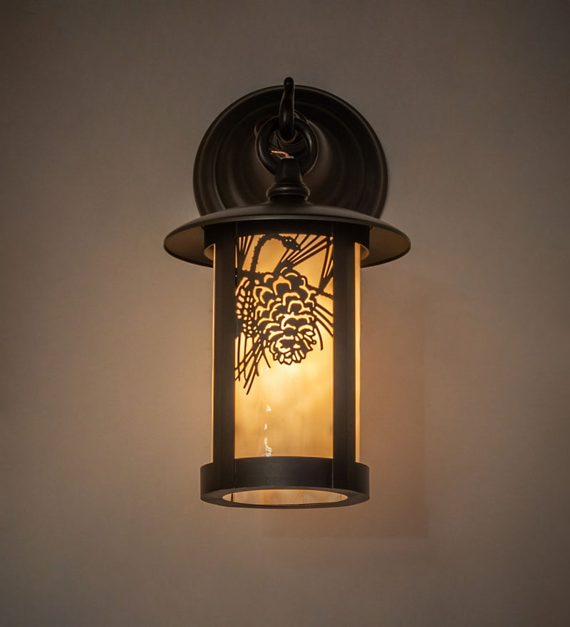 Meyda Tiffany 90846 One Light Wall Sconce, Craftsman Brown
