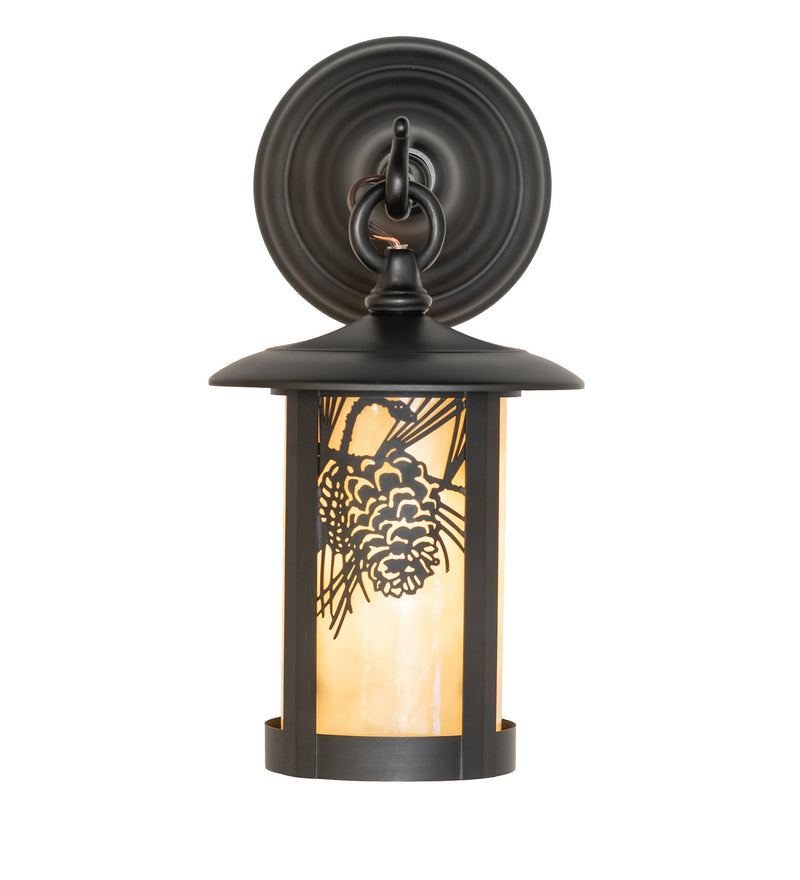 Meyda Tiffany 90846 One Light Wall Sconce, Craftsman Brown