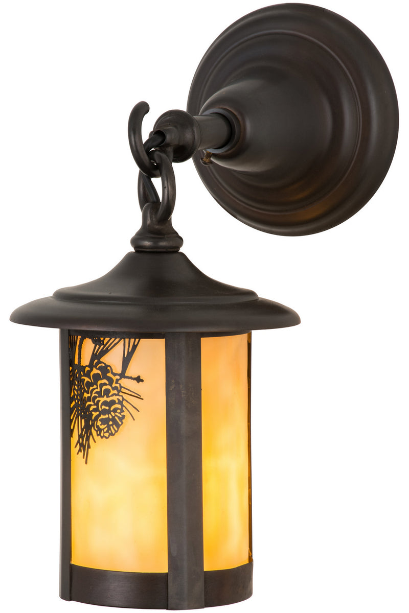 Meyda Tiffany 90846 One Light Wall Sconce, Craftsman Brown