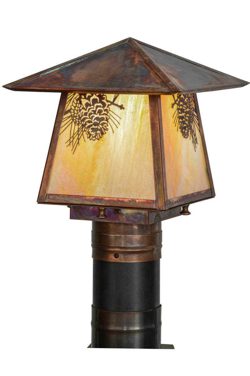 Meyda Tiffany 92520 One Light Post Mount, Vintage Copper